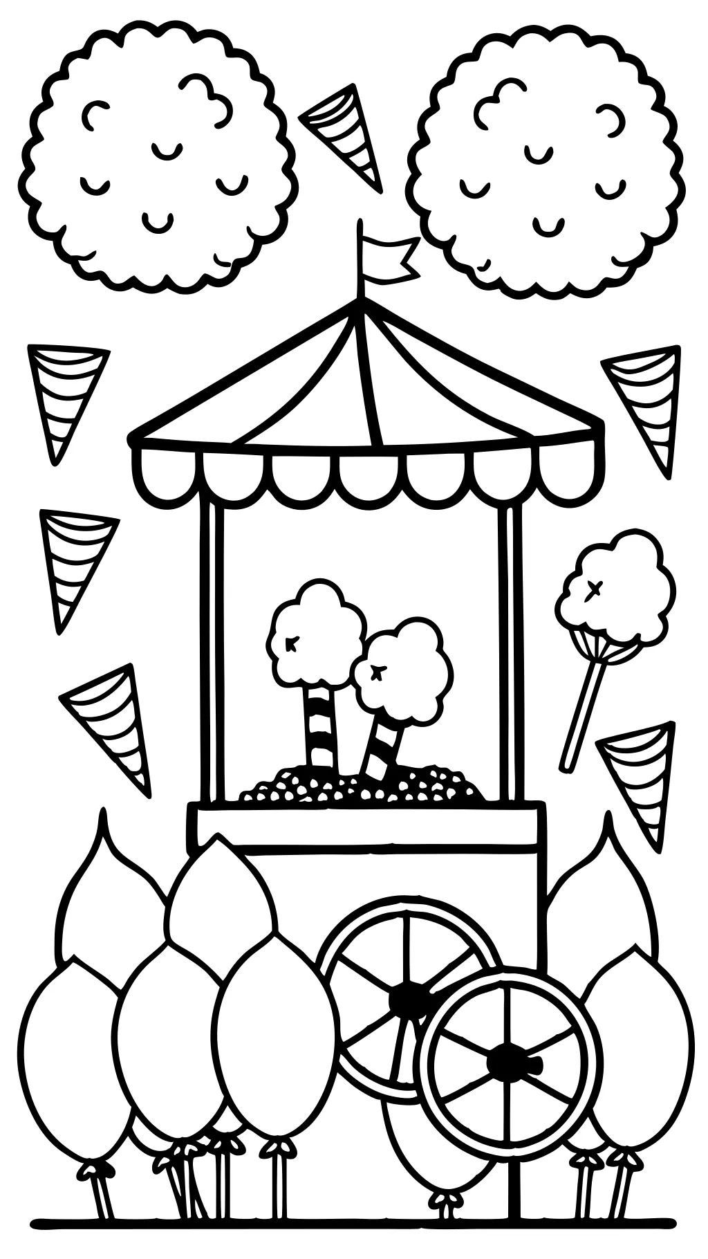 coloring pages cotton candy